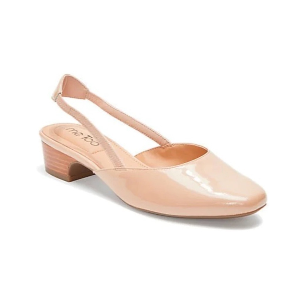 Me Too | Gianna Nude Patent Leather Slingback Pumps